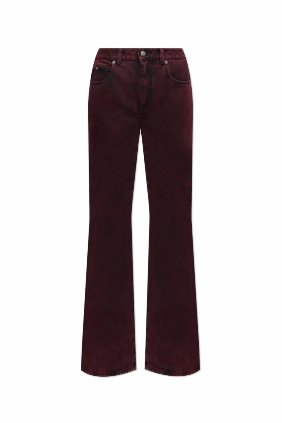 Alexander McQueen BURGUNDY Jeans with logo