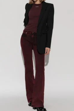 Alexander McQueen BURGUNDY Top with logo