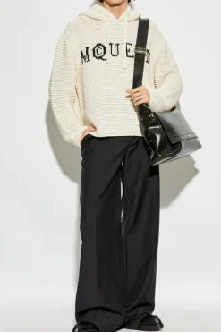 Alexander McQueen cream Sweater with logo