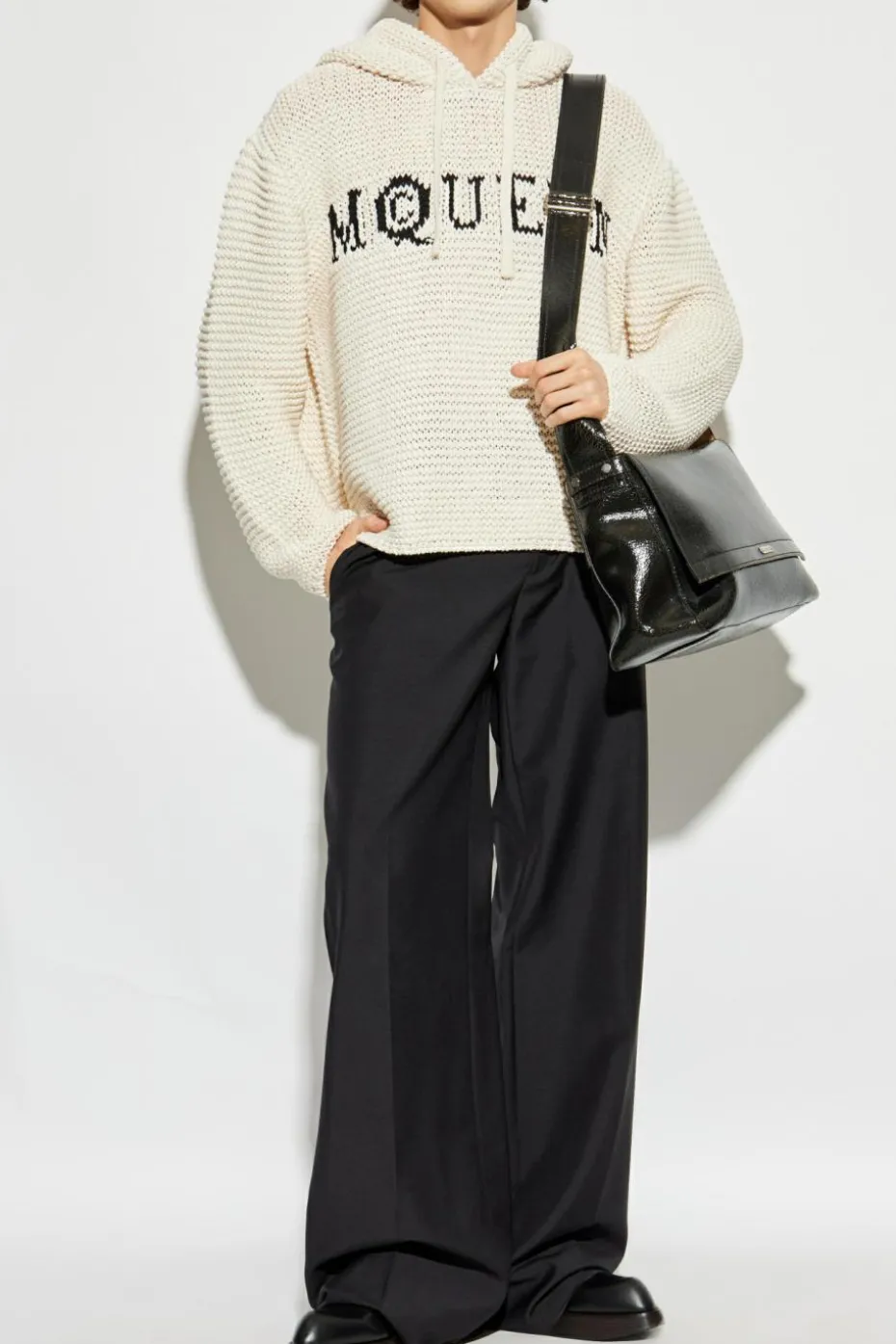 Alexander McQueen cream Sweater with logo