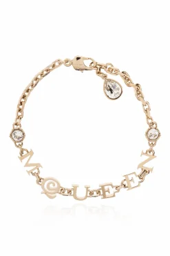 Alexander McQueen GOLD Bracelet with shimmering crystals