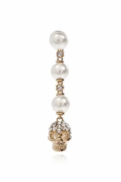 Alexander McQueen GOLD Earrings with shimmering crystals