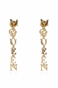 Alexander McQueen GOLD Earrings with logo