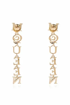Alexander McQueen GOLD Earrings with logo