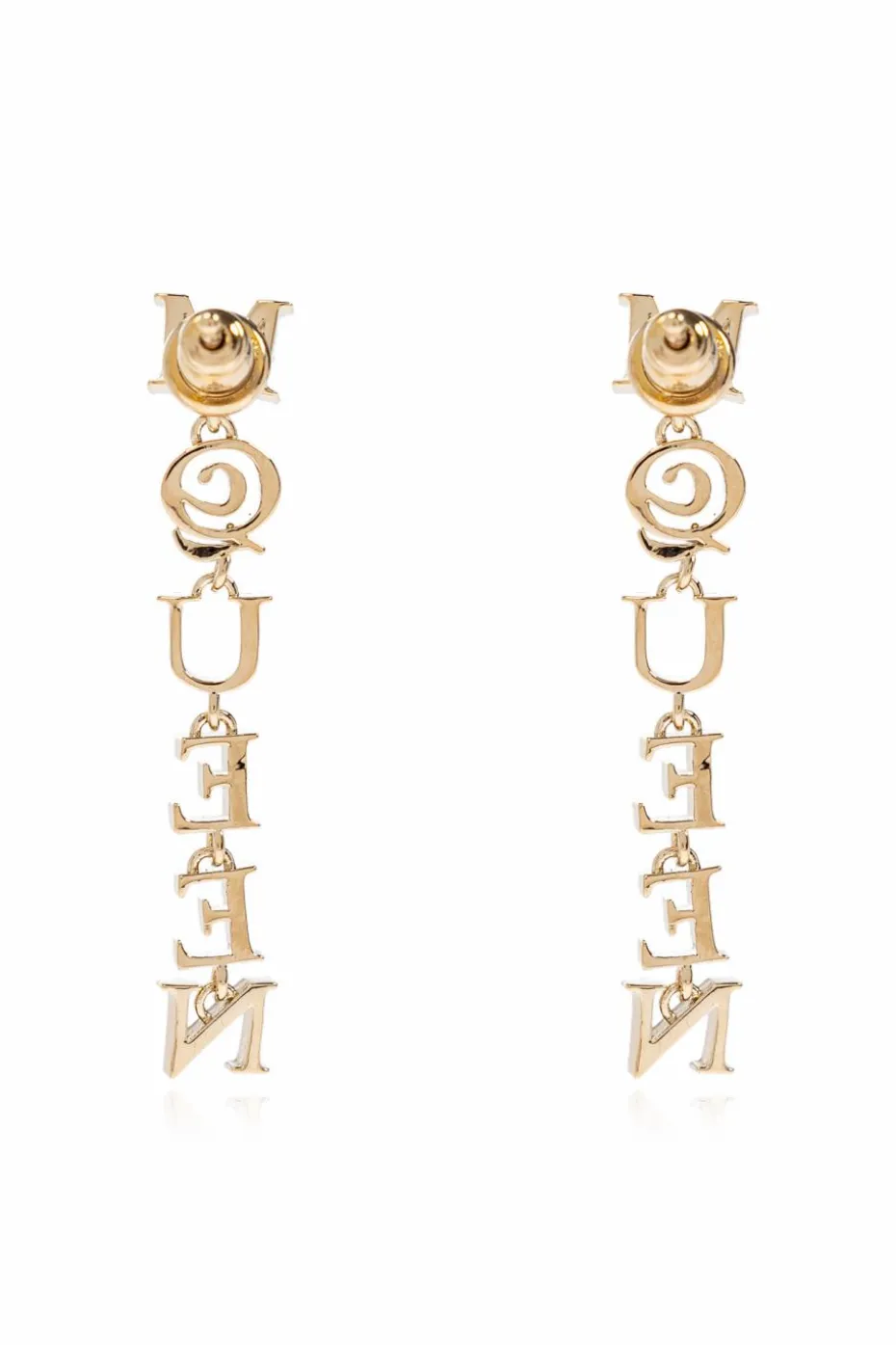 Alexander McQueen GOLD Earrings with logo