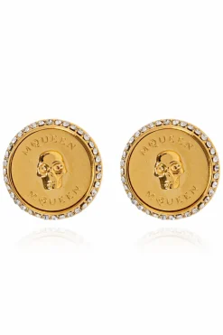 Alexander McQueen GOLD Logo Earrings