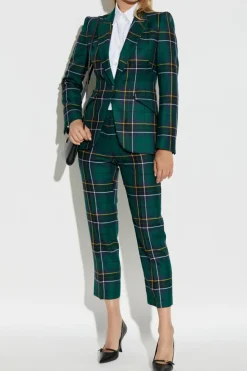 Alexander McQueen GREEN Checked blazer
