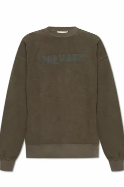 Alexander McQueen GREEN Sweatshirt with logo
