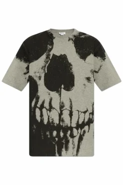 Alexander McQueen GREY T-shirt with print