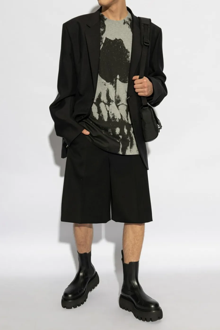 Alexander McQueen GREY T-shirt with print