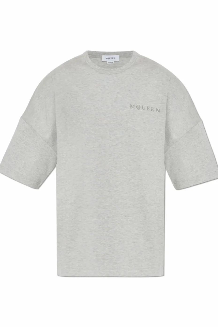 Alexander McQueen GREY T-shirt with printed logo
