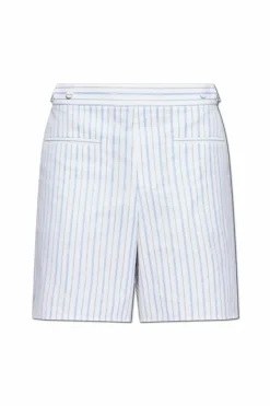 Alexander McQueen light blue Striped pattern shorts