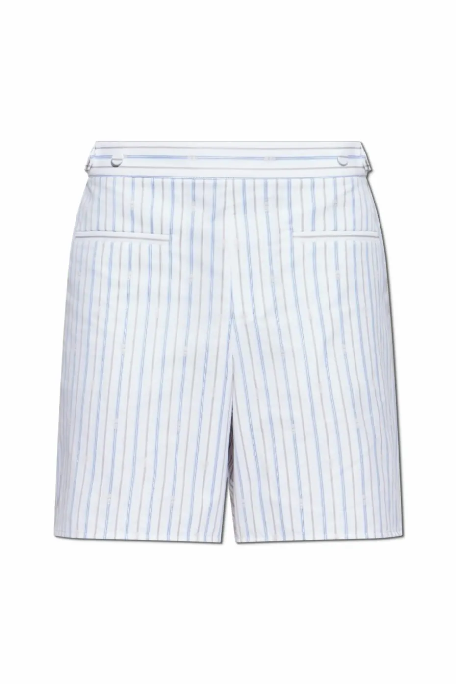 Alexander McQueen light blue Striped pattern shorts