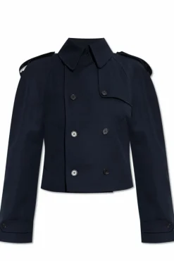 Alexander McQueen NAVY BLUE Short double-breasted jacket