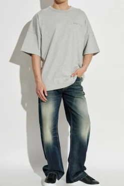 Alexander McQueen NAVY BLUE Jeans with a 'vintage' effect