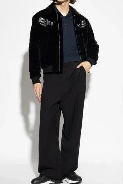 Alexander McQueen NAVY BLUE Polo with embroidered logo