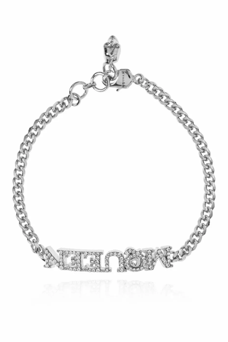Alexander McQueen SILVER Bracelet with shimmering crystals