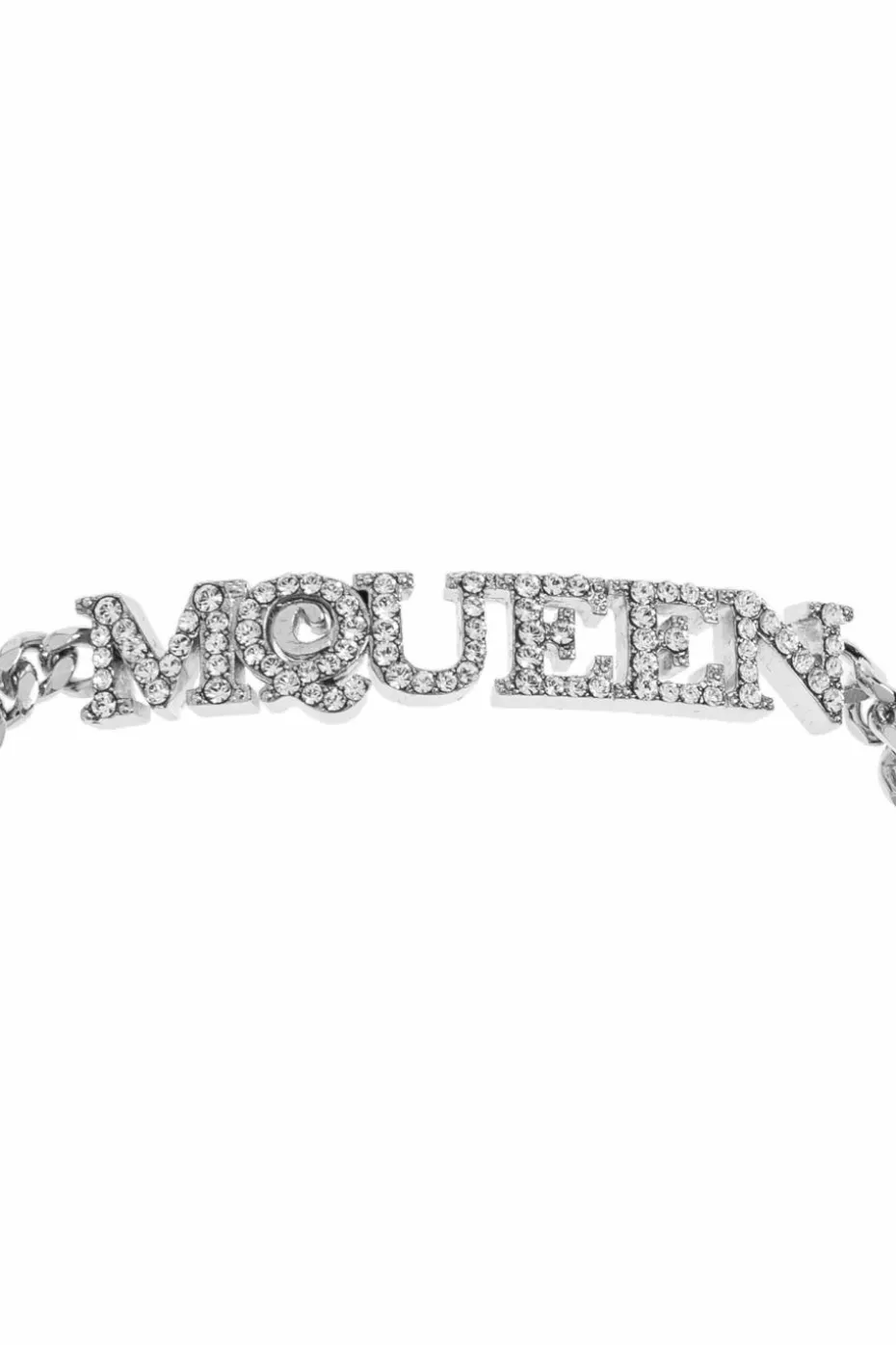 Alexander McQueen SILVER Bracelet with shimmering crystals