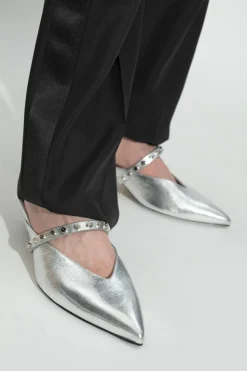 Alexander McQueen SILVER Heeled mules