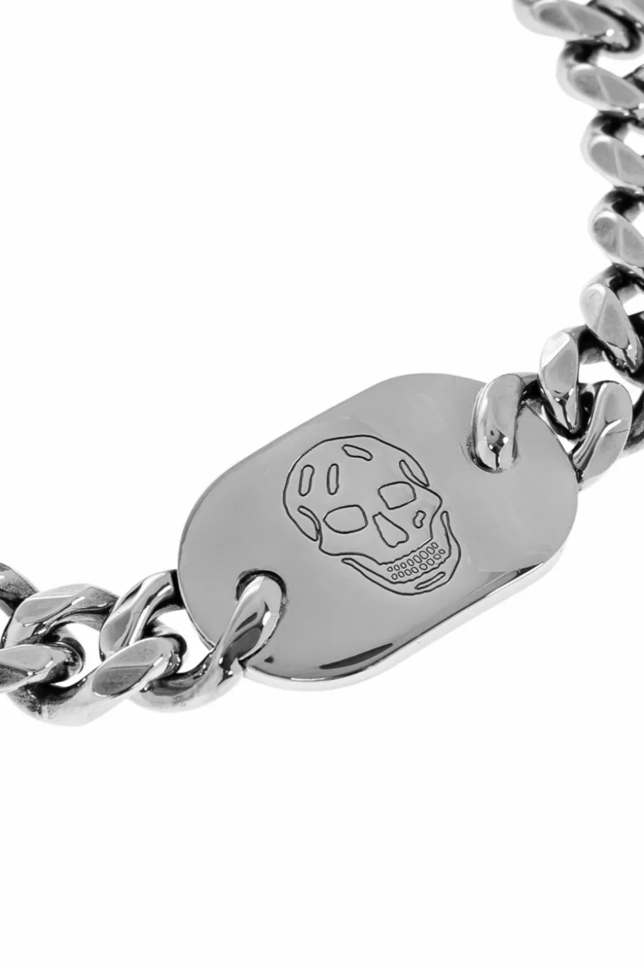 Alexander McQueen SILVER Bracelet with engraved logo