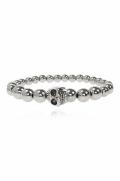 Alexander McQueen SILVER Skull motif bracelet