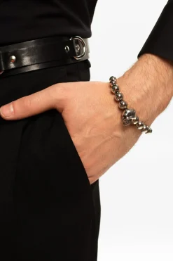 Alexander McQueen SILVER Skull motif bracelet