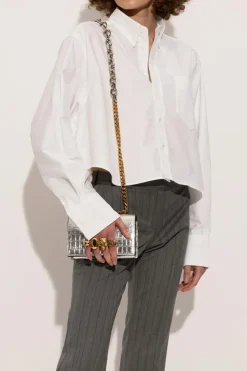 Alexander McQueen SILVER Shoulder bag "Jewelled Mini"