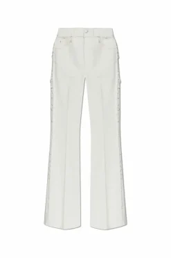 Alexander McQueen WHITE Jeans with raw finish