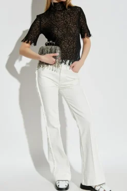 Alexander McQueen WHITE Jeans with raw finish