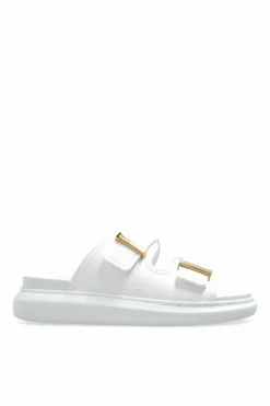 Alexander McQueen WHITE Leather slides