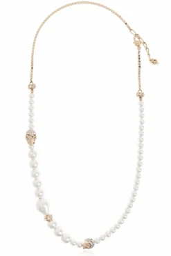 Alexander McQueen WHITE Necklace with shimmering crystals