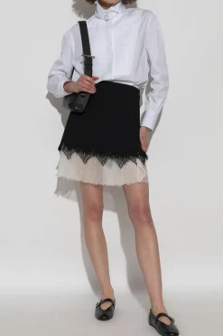 Alexander McQueen WHITE Shirt with a stand-up collar