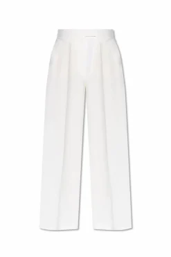 Alexander McQueen WHITE Wool trousers