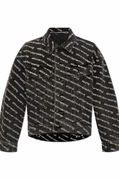 Alexander Wang BLACK Denim jacket with logo