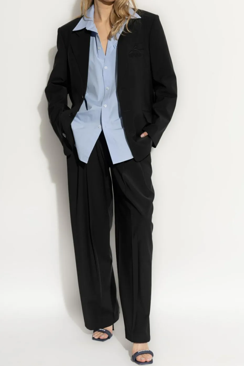 Alexander Wang BLACK Pants with logo