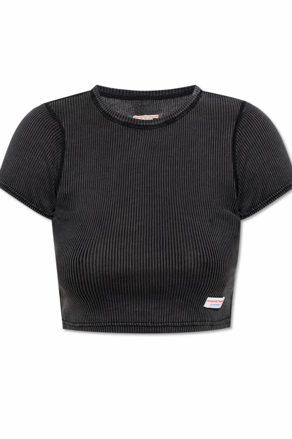 Alexander Wang BLACK Ribbed top from the Bodywear collection