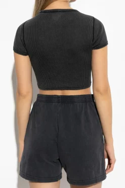 Alexander Wang BLACK Ribbed top from the Bodywear collection