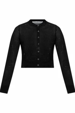 Alexander Wang BLACK Shimmering Cardigan