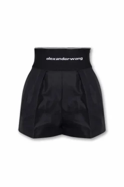 Alexander Wang BLACK Shorts with logo