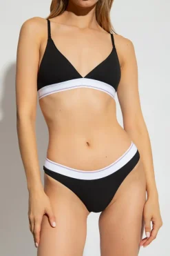Alexander Wang BLACK Thong with logo