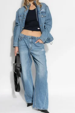 Alexander Wang BLUE Jeans with wide legs