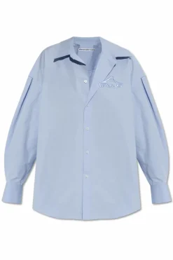 Alexander Wang BLUE Shirt with logo
