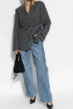 Alexander Wang GREY Blazer with decorative chain