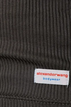 Alexander Wang GREY Long-sleeve lingerie top