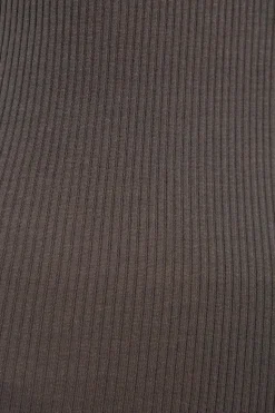 Alexander Wang GREY Ribbed slip dress with short sleeves