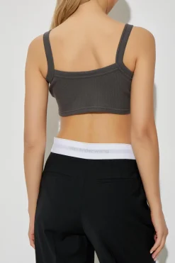 Alexander Wang GREY Short lingerie top with straps