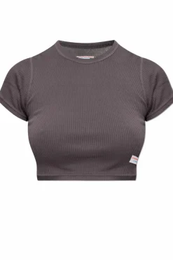 Alexander Wang GREY Short-sleeved lingerie top