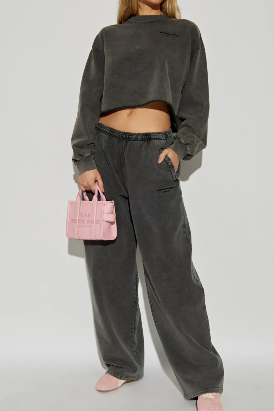 Alexander Wang GREY Sweatpants with embroidered logo