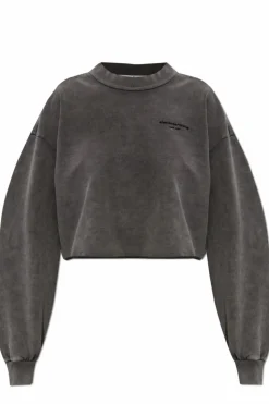 Alexander Wang GREY Sweatshirt with embroidered logo