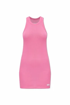 Alexander Wang PINK Ribbed slip dress without sleeves